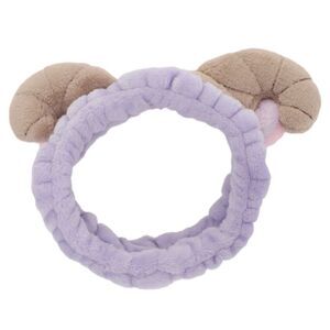 Fashion Plush Wide Side Sheep Horns Headwrap Purple